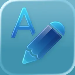 Change text in image app icon